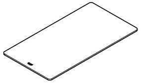 GROHE 40786L00 - Poliță din sticlă albă, 450 × 240 × 19 mm