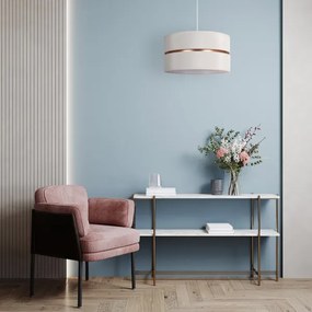 Lustră pe cablu Duolla DUO 1xE27/15W/230V d. 40 cm crem/auriu