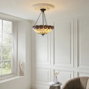 Endon 111872 - Lustru suspendat pe lanț Tiffany HUTCHINSON, 3 x E27 (max. 60 W), 230 V, diam. 50 cm