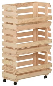 vidaXL Cărucior pentru legume, 37x30x80 cm, lemn de pin