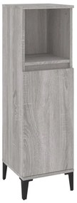 819818 vidaXL Dulap de baie, gri sonoma, 30x30x100 cm, lemn prelucrat