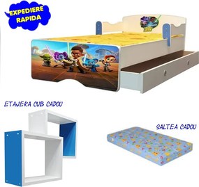 Pat copii Tinerii Jedi cu saltea si sertar