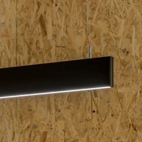 Ideal Lux - Lustră LED suspendată pe cablu LINUS, 32W, 230V, 4000K, CRI 90, 120 cm, negru