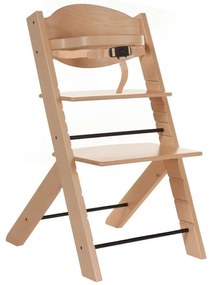 Scaun masa bebe din lemn reglabil Treppy Natur, recomandat de la 6 luni pana la 90kg