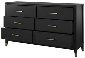 Comodă CosmoLiving by Cosmopolitan Westerleigh, 144 x 85 cm, negru