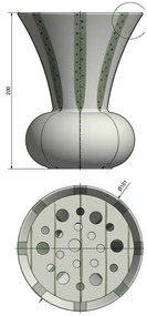 Vază din gresie Kähler Design Signature, înălțime 20 cm