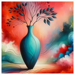 Tablou vază strălucitoare în abstract