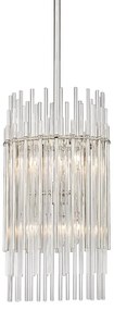 Lustra suspendata LUX, design elegant, WALLIS nichel lucios, cu 6 surse de lumina