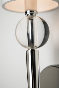 Aplica de perete design clasic ROCKLAND nichel lucios, cu 2 surse de lumina