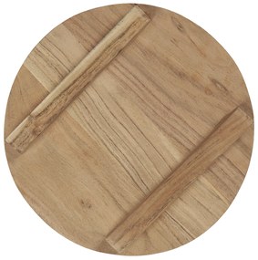 IB Laursen Tocator rotund din lemn cu sfoara de piele, LEMN DE SALCAM