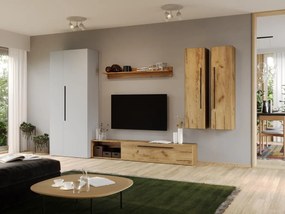 Set Mobila Living Tapo Stejar/Alb C06