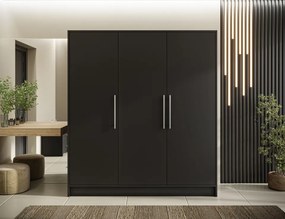 Dulap cu 3 usi Alarica 180x60x200 cm Alarica – Negru