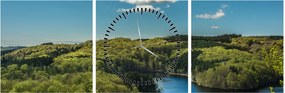 Tablou - Lac montan (cu ceas) (90x30 cm)
