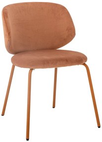 Scaune de dining portocalii 2 buc. din catifea Ponte – Bloomingville