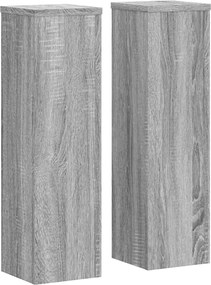 vidaXL Suporturi de plante 2 buc. gri sonoma 17x17x60cm lemn prelucrat