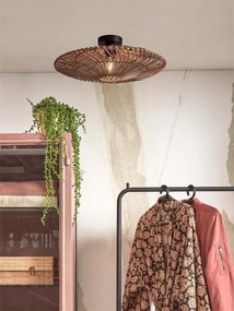 Plafoniera eco din ratan Zanzibar flat 55cm L, nat