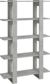vidaXL Bibliotecă/Separator cameră, gri beton, 100x30x160 cm