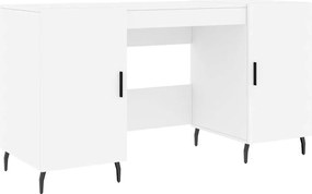 vidaXL Birou, alb, 140x50x75 cm, lemn compozit