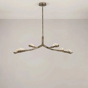 Lustra LED alama antic cu sticla lucrat manual GRETA 34W