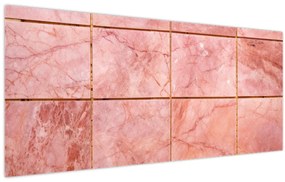 Tablou - Roz, gresie marmorată (120x50 cm)