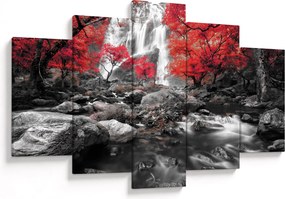 Tablou - Cascade în peisajul de toamnă (150x105 cm)