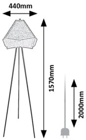 Lampadar Rabalux 74000 LOMIRO 1xE27/40W/230V