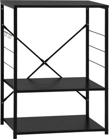 vidaXL Dulap cuptor microunde, negru, 60x39,6x79,5 cm, lemn prelucrat