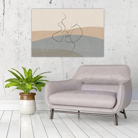 Tablou - Sărut de linie de artă (90x60 cm)