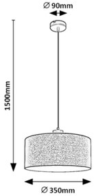 Lustră pe cablu MIGUEL 1xE27/40W/230V Rabalux 3247