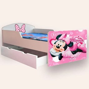 Patut fetite Minnie Mouse Mic 2-8 ani Cu sertar Cu saltea CMG43817559032065