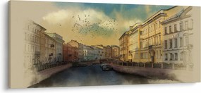 Tablou - Râul Moyka, Sankt Petersburg, Rusia (120x50 cm)