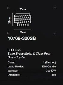 Plafoniera cristal design lux elegant BELLE 3L