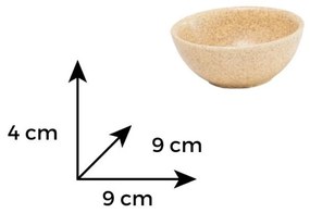 Bol ceramica 9 cm VILLARTE TETRIS TRB 9, asimetric, crem