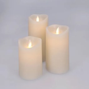 BRILAGI - Set de 3 lumânări LED, alimentare 3xAAA, crem, cu telecomandă