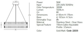 Lustra LED moderna design deosebit Marlen 60cm