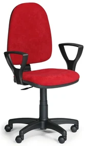 Scaun de lucru Torino cu cotiere, rosu