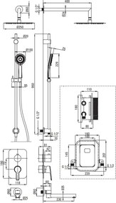 Arnika Set de Duș cu Montare Îngropată - BXYW0QAM Finisajul cromat