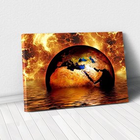 Tablou Canvas - Earth on fire 80 x 125 cm