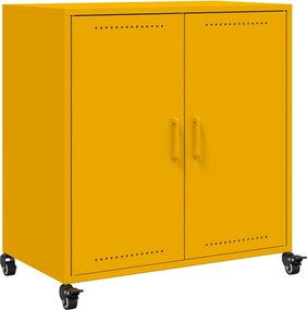 vidaXL Dulap, galben muștar, 68x39x72 cm, oțel