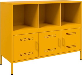 vidaXL Dulap, galben muștar, 100,5x39x79 cm, oțel