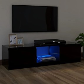 Comoda TV cu lumini LED, negru, 120x30x35,5 cm 1, Negru, 120 x 30 x 35.5 cm