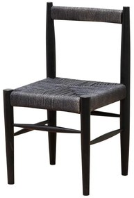 Scaun dining, negru ,din iuta, Gitana