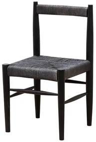 Scaun dining, negru ,din iuta, Gitana
