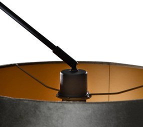 Lampa Suspendată Neagră cu Abajur de Catifea Verde 35cm - Blitz