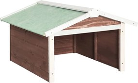 vidaXL Garaj mașină tuns iarba robot cafeniu&alb 72x87x50 cm lemn brad