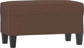 vidaXL Bancă, maro, 70x35x41 cm, piele ecologică