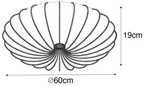 Plafoniera de design bej 60 cm 5 lumini - Plu