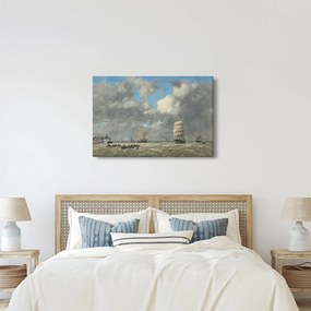 Tablou - Eugène Boudin, Le Havre, reproducere (90x60 cm)
