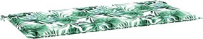 vidaXL Pernă bancă de grădină model frunze, 120x50x4 cm, textil oxford