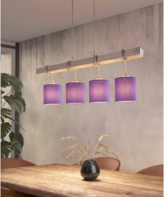 Brilagi - Lustru LED suspendat pe cablu NUBILA 4xE27/60W/230V gri/violet